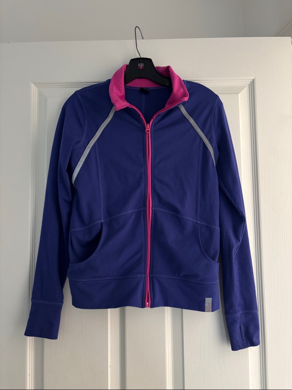 Zella Purple Zip-Up Jacket with Pink Trim